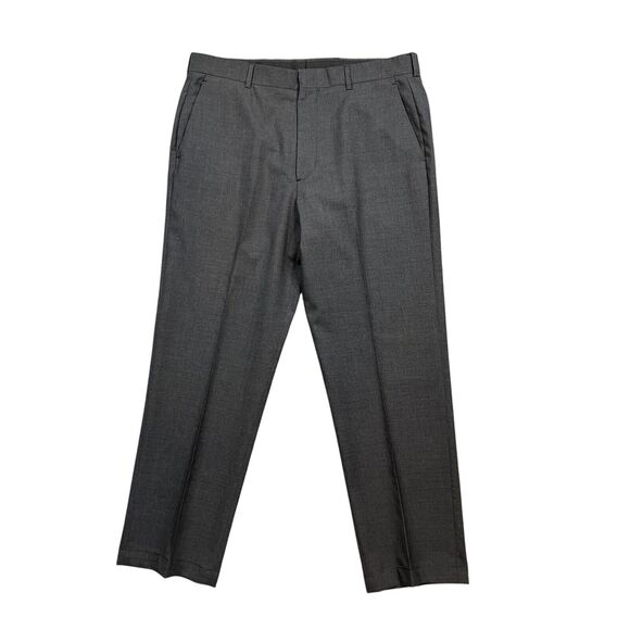 J Crew Pants Mens 34 Charcoal Wool Flat Front Business Work Dress Trouser - Picture 1 of 13